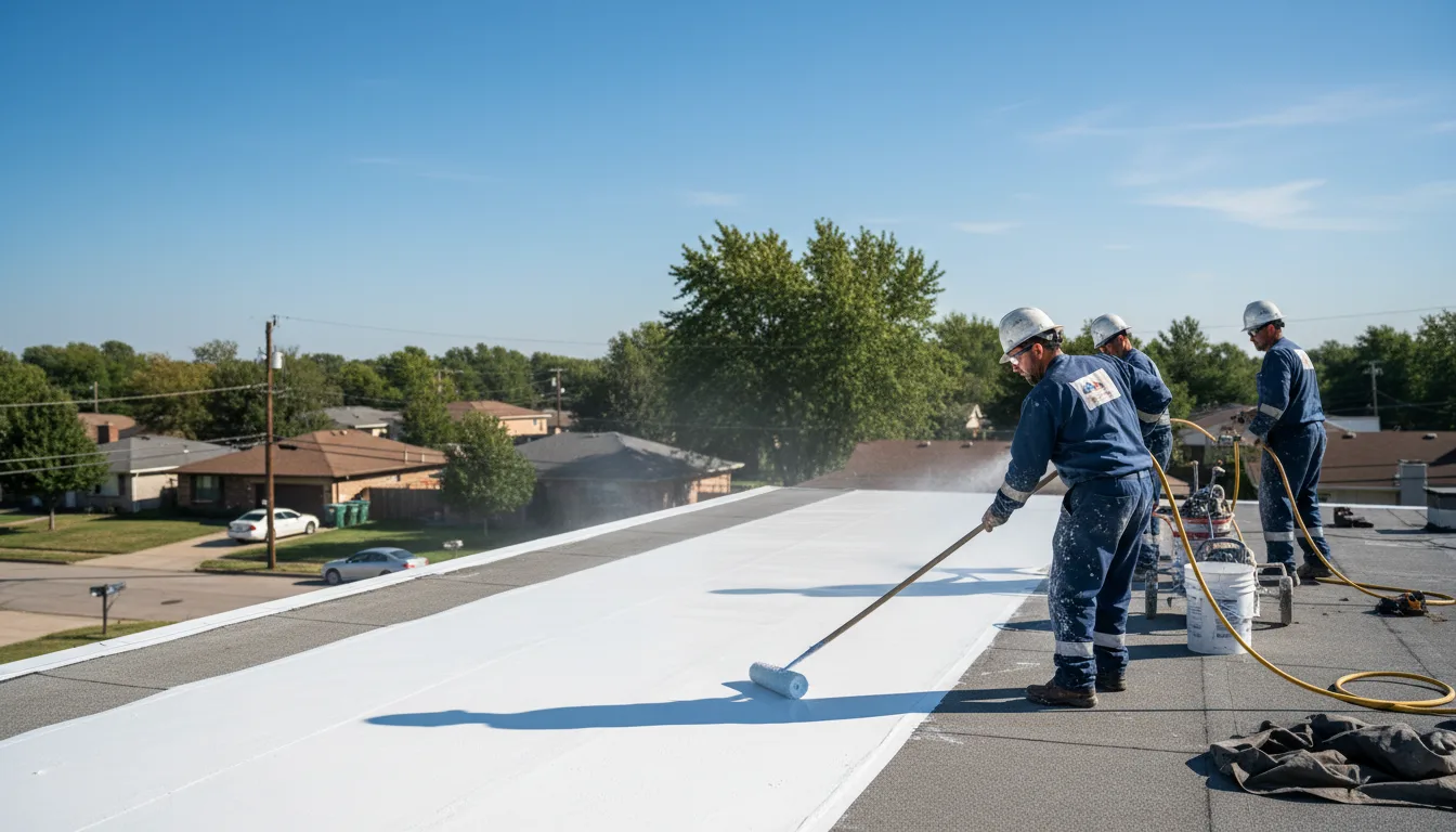 Commercial roof coating in Drummonds, TN near me